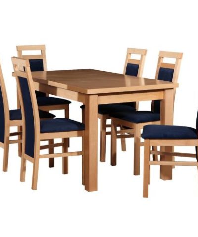 Bútor webáruház Vác Dunakeszi bútorboltok Étkező készlet Dalia 1+6 st28 140x80+40 +W75 bükkfa