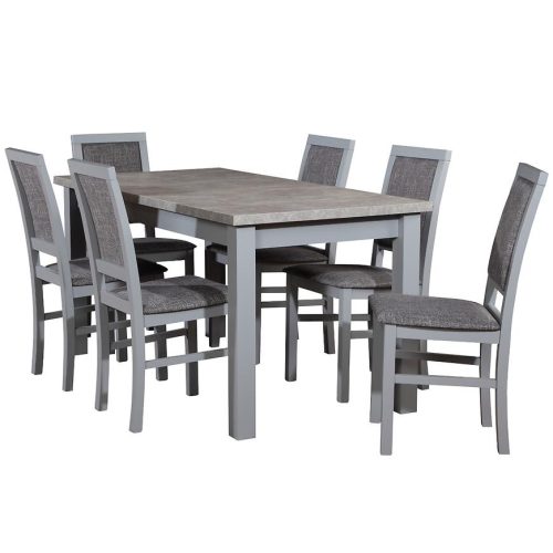 Bútor webáruház Vác Dunakeszi bútorboltok Étkező készlet Maurycy 1+6 st28 160x80+40 +W98 konkrét