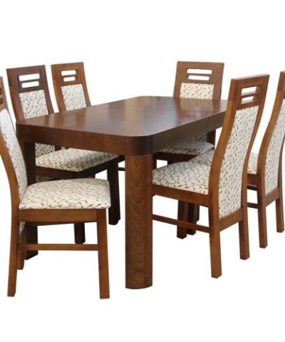 Bútor webáruház Vác Dunakeszi bútorboltok Étkező készlet Nadia 1+6 ST701 140X80+40 KR702 BR280 flora  16785KOL7003