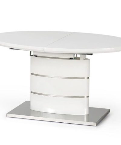 Bútor webáruház Vác Dunakeszi bútorboltok Kinyitható asztalok  Aspen 140/180x90 cm mdf/acél – fehér