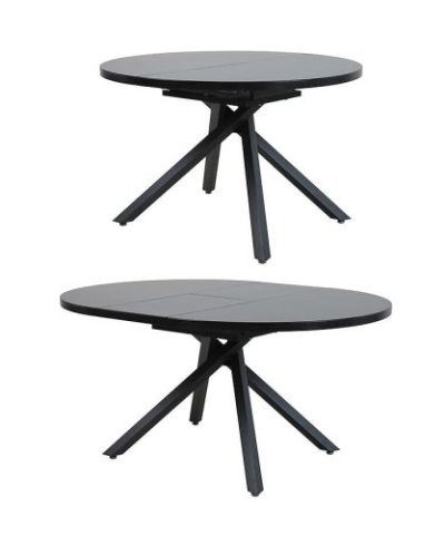 Bútor webáruház Vác Dunakeszi bútorboltok Kinyitható asztalok  Draco B10038-120/160x120cm fekete