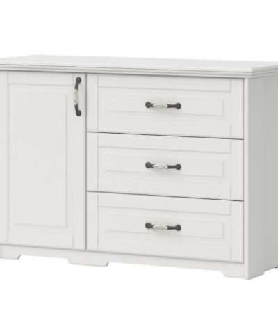 Bútor webáruház Vác Dunakeszi bútorboltok Komód 1d3s Evergreen k13/eg ivory mat