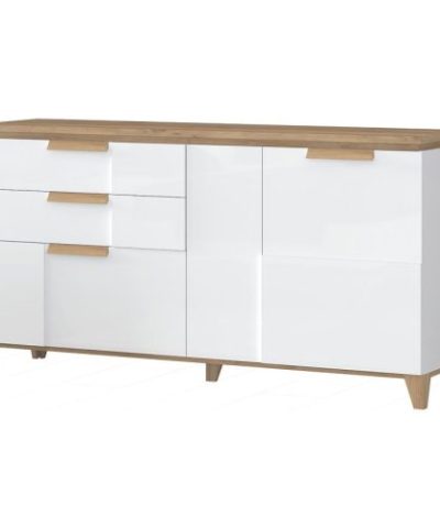 Bútor webáruház Vác Dunakeszi bútorboltok Komód Brio K23 pacific walnut/crystal white