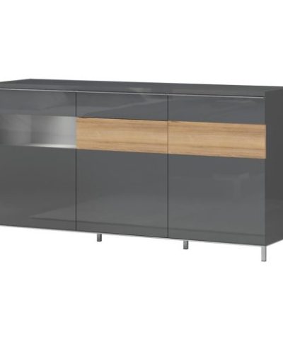 Bútor webáruház Vác Dunakeszi bútorboltok Komód Onyx K170-3KS1F/ON anthracite/pacific walnut