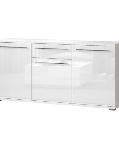 Bútor webáruház Vác Dunakeszi bútorboltok Komód Piano K180-3K1F/PN-70/KA/70 crystal white