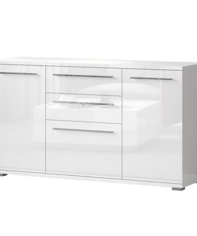 Bútor webáruház Vác Dunakeszi bútorboltok Komód Piano K180-3K2F/PN-70/KA/70 crystal white