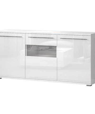 Bútor webáruház Vác Dunakeszi bútorboltok Komód Piano K180-3KS/PN-70/KA/70 crystal white