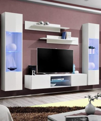Bútor webáruház Vác Dunakeszi bútorboltok Nappali bútor Fly O3+üveg Fehér + LED