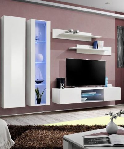 Bútor webáruház Vác Dunakeszi bútorboltok Nappali bútor Fly O4+üveg Fehér + LED
