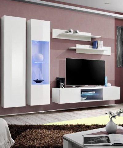 Bútor webáruház Vác Dunakeszi bútorboltok Nappali bútor Fly O5+üveg Fehér  + LED