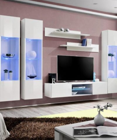 Bútor webáruház Vác Dunakeszi bútorboltok Nappali bútor Fly P3+Sklo fehér + LED