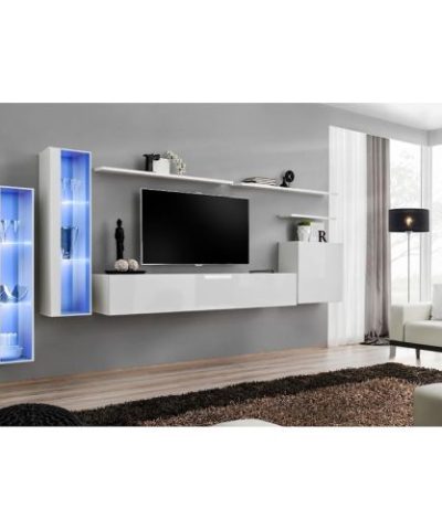 Bútor webáruház Vác Dunakeszi bútorboltok Nappali bútor Switch üveg+LED XI fehér