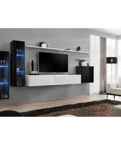 Bútor webáruház Vác Dunakeszi bútorboltok Nappali bútor Switch üveg+LED XI Fekete/fehér