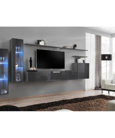 Bútor webáruház Vác Dunakeszi bútorboltok Nappali bútor Switch üveg+LED XI Grafit