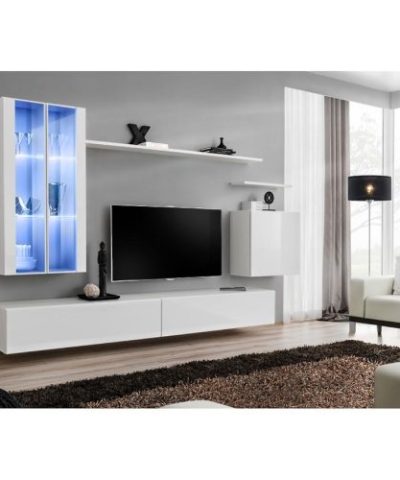 Bútor webáruház Vác Dunakeszi bútorboltok Nappali bútor Switch üveg+LED XII fehér
