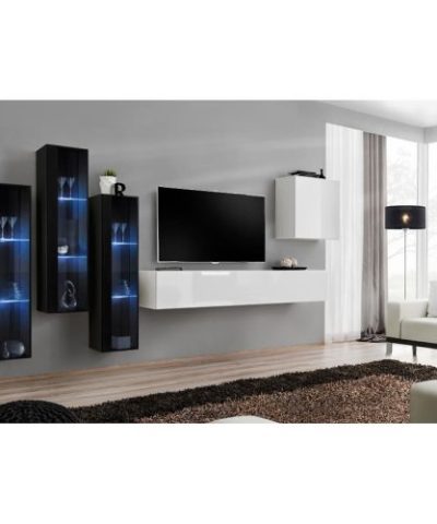 Bútor webáruház Vác Dunakeszi bútorboltok Nappali bútor Switch üveg+LED XIII Fekete/fehér