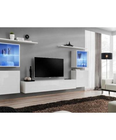 Bútor webáruház Vác Dunakeszi bútorboltok Nappali bútor Switch üveg+LED XIV fehér