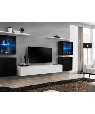 Bútor webáruház Vác Dunakeszi bútorboltok Nappali bútor Switch üveg+LED XIV Fekete/fehér