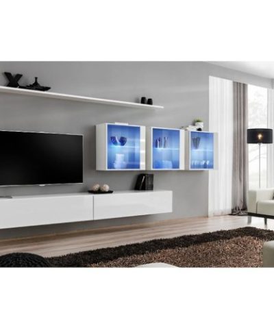 Bútor webáruház Vác Dunakeszi bútorboltok Nappali bútor Switch XVII üveg +LED fehér