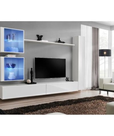 Bútor webáruház Vác Dunakeszi bútorboltok Nappali bútor Switch XVIII üveg +LED  fehér