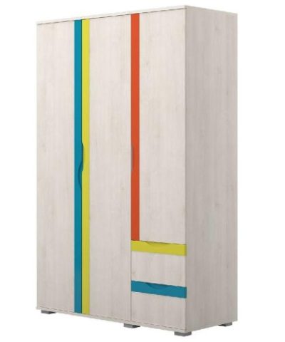 Bútor webáruház Vác Dunakeszi bútorboltok Sarokszekrény JOY-G32 polar pine/mango/lime/torquise