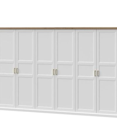 Bútor webáruház Vác Dunakeszi bútorboltok Szekrény 6d Tara p6/ta white/pacific walnut