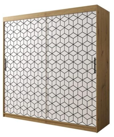 Bútor webáruház Vác Dunakeszi bútorboltok Szekrény Heksagon 1 200 tölgy artisan/fehér