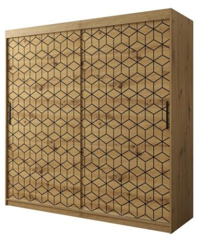 Bútor webáruház Vác Dunakeszi bútorboltok Szekrény Heksagon 1 200 tölgy artisan/tölgy artisan