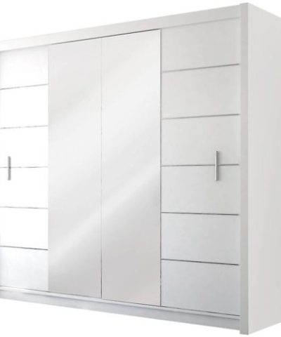 Bútor webáruház Vác Dunakeszi bútorboltok Szekrény Lizbona 2 203 cm fehér/füstös tükör