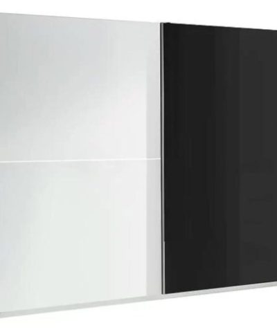 Bútor webáruház Vác Dunakeszi bútorboltok Szekrény Lux 2 fehér/fekete fényes 244 cm