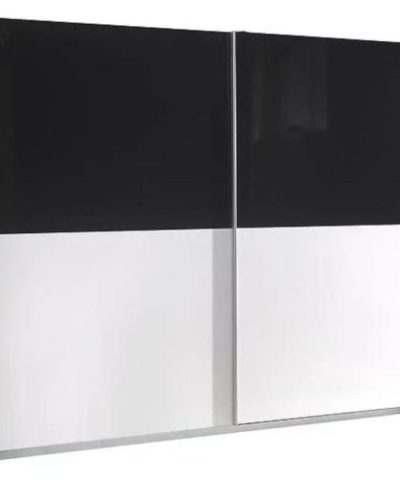 Bútor webáruház Vác Dunakeszi bútorboltok Szekrény Lux 6 fehér fényes/fekete fényes 244 cm