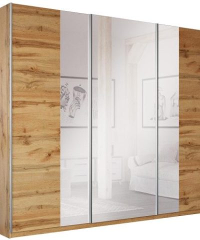 Bútor webáruház Vác Dunakeszi bútorboltok Szekrény Praga 250 cm tölgy wotan/tükör
