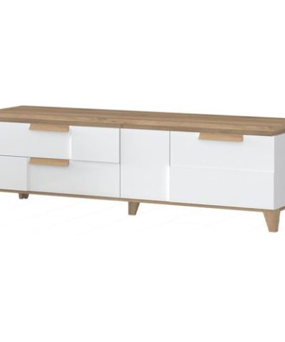 Bútor webáruház Vác Dunakeszi bútorboltok Szekrény RTV Brio TV pacific walnut/crystal white