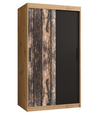Bútor webáruház Vác Dunakeszi bútorboltok Szekrény Rustic 100 tölgy artisan/fekete