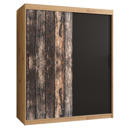 Bútor webáruház Vác Dunakeszi bútorboltok Szekrény Rustic 150 tölgy artisan/fekete
