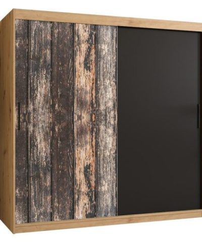 Bútor webáruház Vác Dunakeszi bútorboltok Szekrény Rustic 180 tölgy artisan/fekete