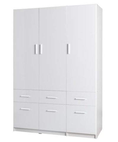 Bútor webáruház Vác Dunakeszi bútorboltok Szekrény Snow 04 136 cm fényes fehér/alpesi fehér
