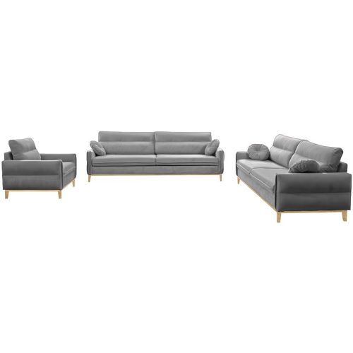 Bútor webáruház Vác Dunakeszi bútorboltok Ülőgarnitúra szett Bellano 3/2/1 Grey-Kronos 22 SZ DR.natura