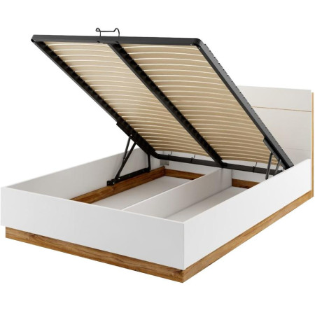 Bútor webáruház Vác Dunakeszi bútorboltok Ágy 160 Dentro DT-02 fehér/tölgy styrling