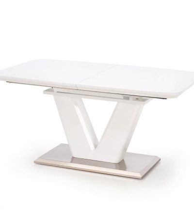 Bútor webáruház Vác Dunakeszi bútorboltok Asztal Mistral 160/220 Mdf/Acél – Fehér