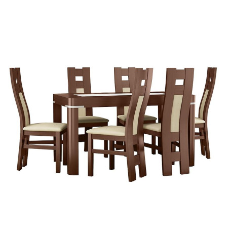 Bútor webáruház Vác Dunakeszi bútorboltok Étkező készlet Amelia 1+6 ST637 VI  KR636  BR2432 SZ.9003 cayenne 15