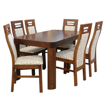Bútor webáruház Vác Dunakeszi bútorboltok Étkező készlet Nadia 1+6 ST701 140X80+40 KR702 BR280 flora  16785KOL7003