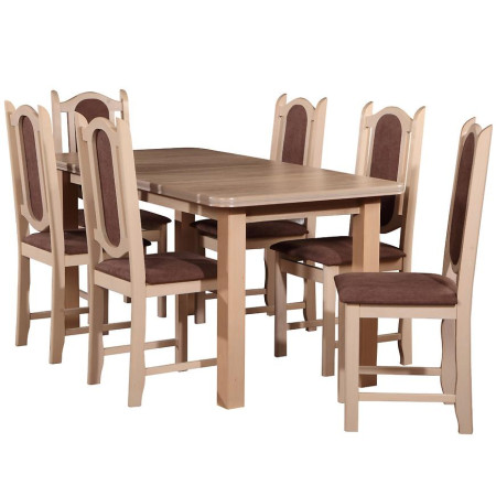 Bútor webáruház Vác Dunakeszi bútorboltok Étkező készlet Zoe 1+6 st11 160x80+40 +W1 sonoma