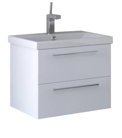 Bútor webáruház Vác Dunakeszi bútorboltok Fürdőszoba bútor készlet Point D60 521714 fehér szekrény+mosdókagyló