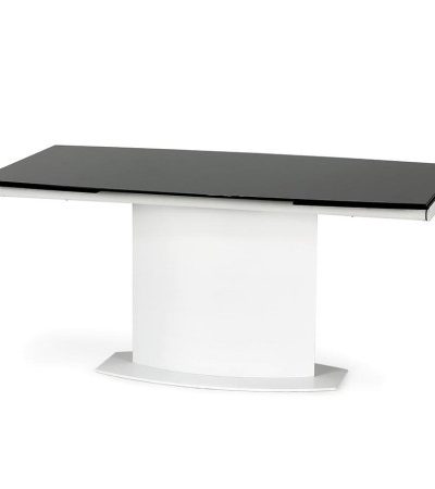 Bútor webáruház Vác Dunakeszi bútorboltok Kinyitható asztalok  Anderson 160/250x90 cm  Üveg/acél – fekete/fehér