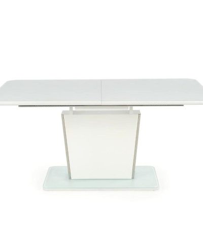 Bútor webáruház Vác Dunakeszi bútorboltok Kinyitható asztalok  Bonari 160/200x90cm Üveg/Mdf/Acél – Fehér