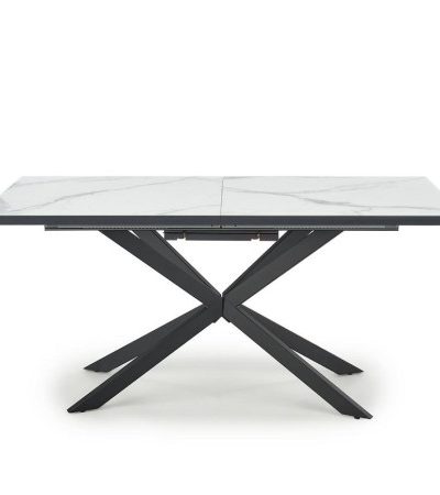 Bútor webáruház Vác Dunakeszi bútorboltok Kinyitható asztalok  Diesel 160/200x90cm Fehér Marmur/Sötét Hamuszürke/Fekete
