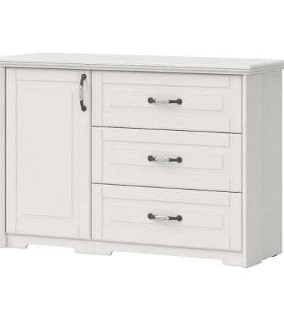 Bútor webáruház Vác Dunakeszi bútorboltok Komód 1d3s Evergreen k13/eg ivory mat