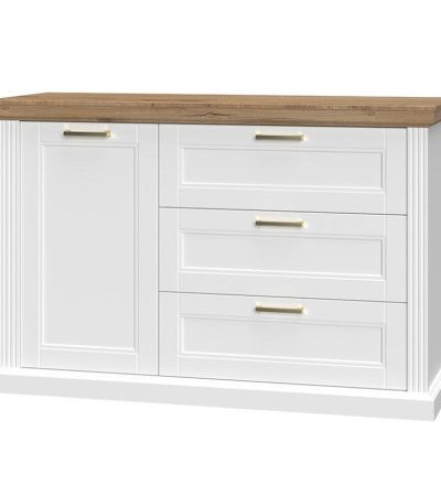 Bútor webáruház Vác Dunakeszi bútorboltok Komód 1d3s Tara k13/ta white/pacific walnut