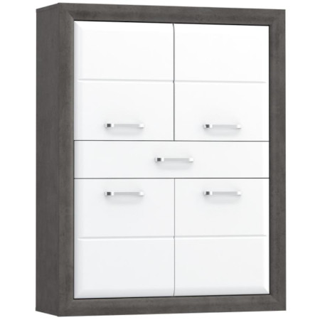 Bútor webáruház Vác Dunakeszi bútorboltok Komód 4D Lenox ENXK421 fehér fény/beton Bútor webáruház Vác Dunakeszi bútorboltok Komód 4D Lenox ENXK421 fehér fény/beton